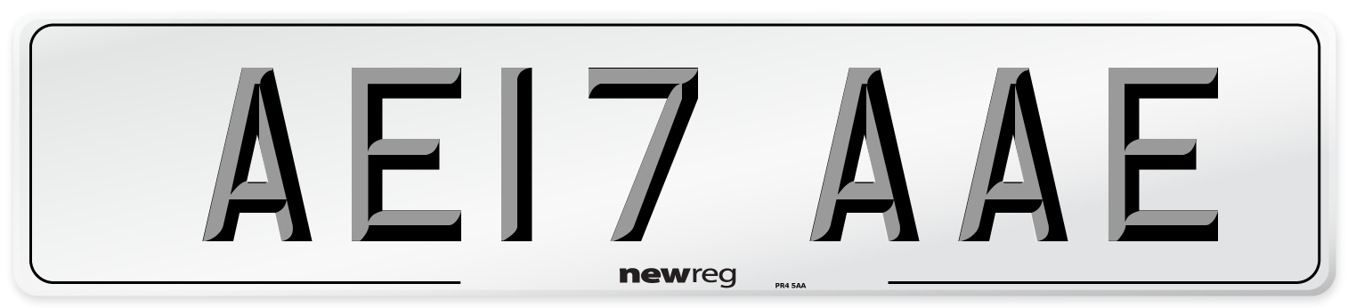 AE17 AAE Number Plate from New Reg